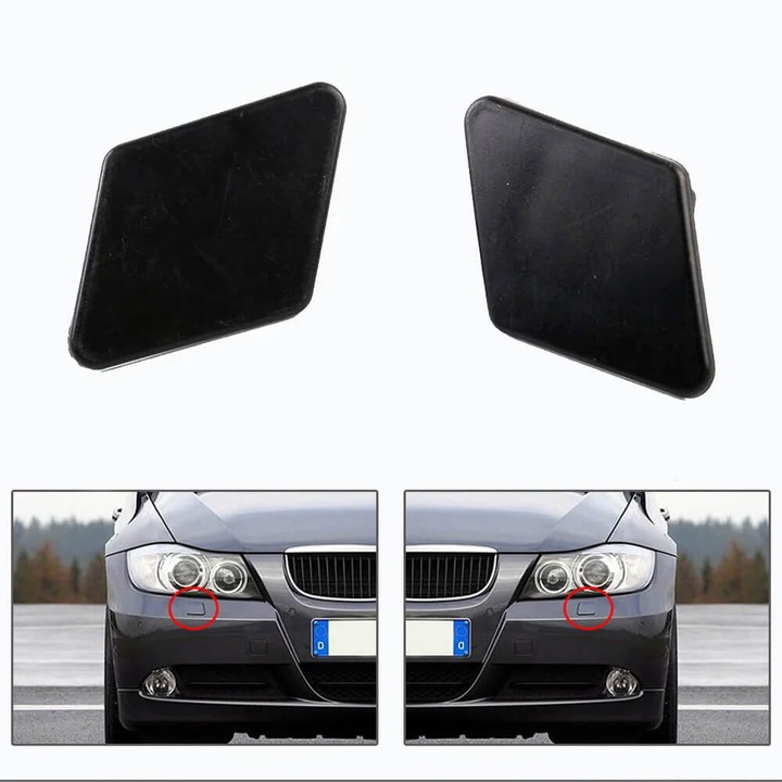 Set de 2 duze de protectie pentru spalator bara auto cod OEM 61678031307, 61678031308 compatibil BMW Seria 3 E90 E91 2005-2009