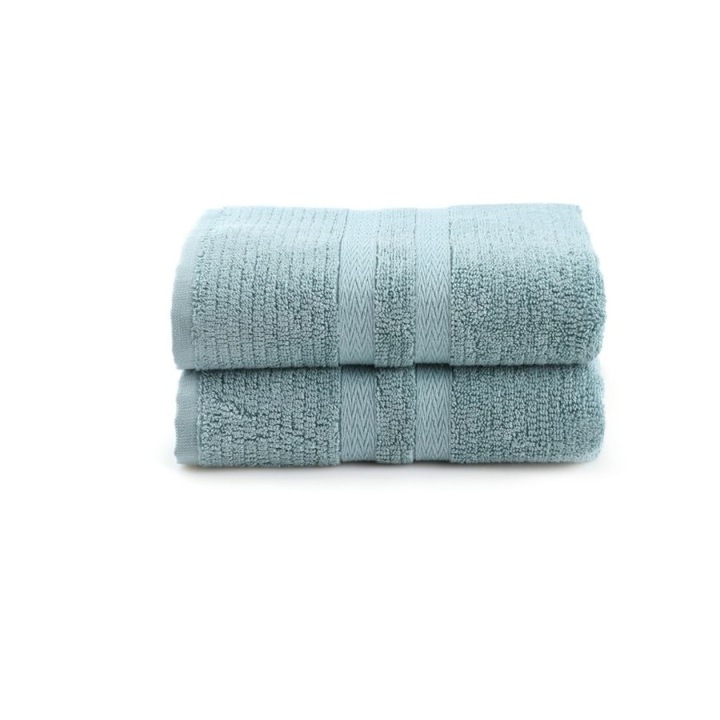 Комплект от 2 кърпи 50x90 см, памук и бамбук, Hobby Home, Ayliz Green