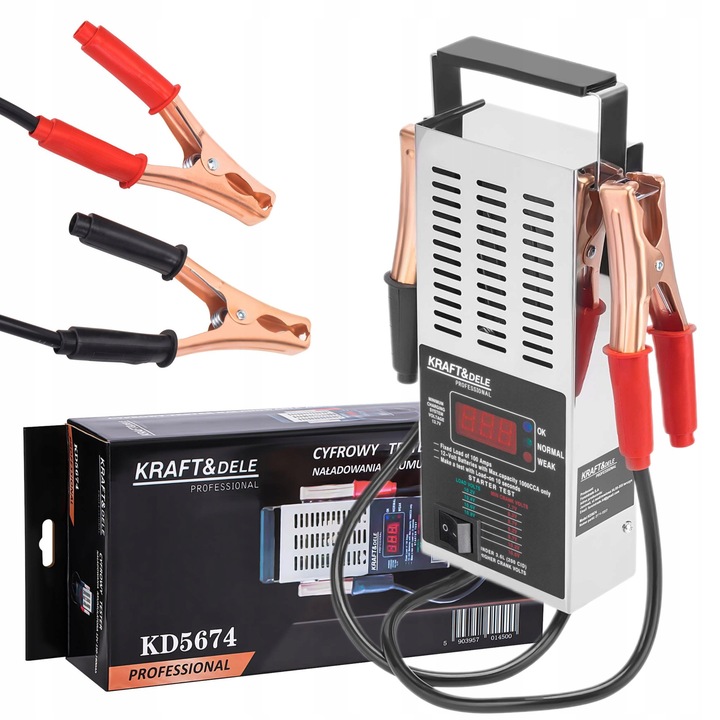 Kraft&Dele 12V 150-1400A дигитален тестер за автомобилни акумулатори