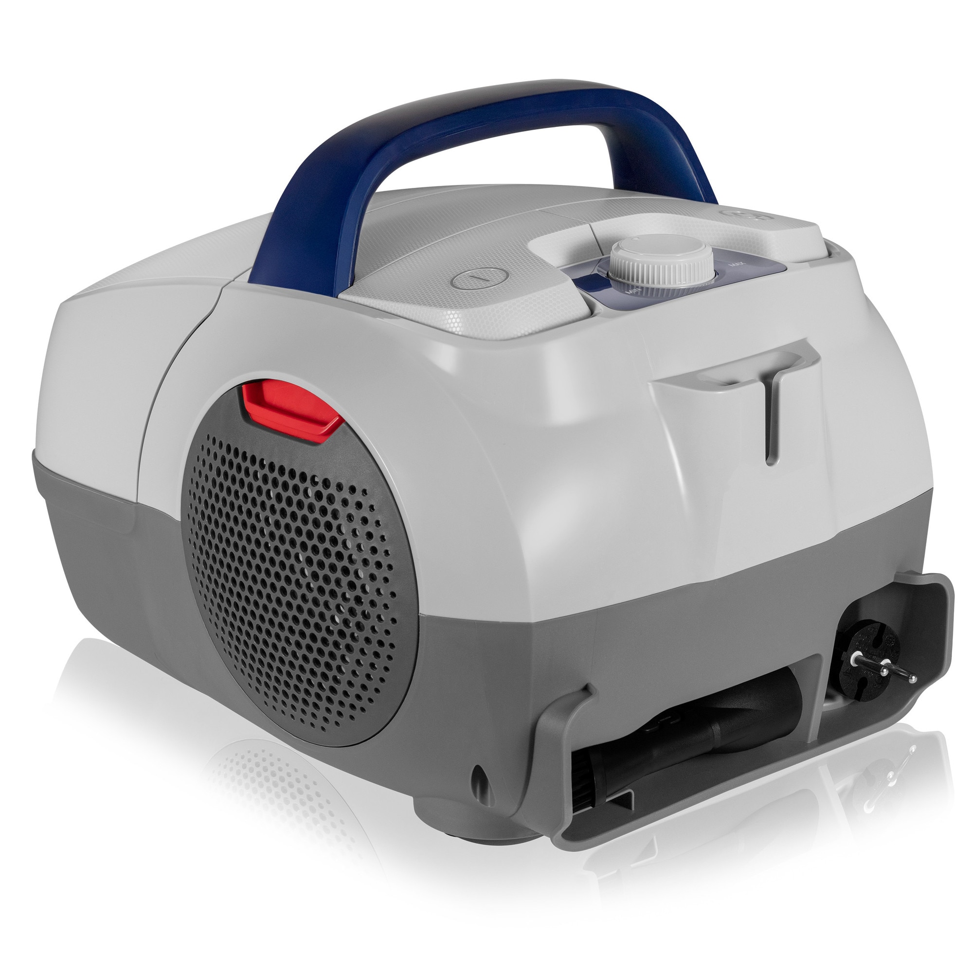 Aspirator cu sac Zeegma Zonder Verre Klassik, Linisti, Aprinde 4L, Reglarea puterii, 21 000 Pa, Gri