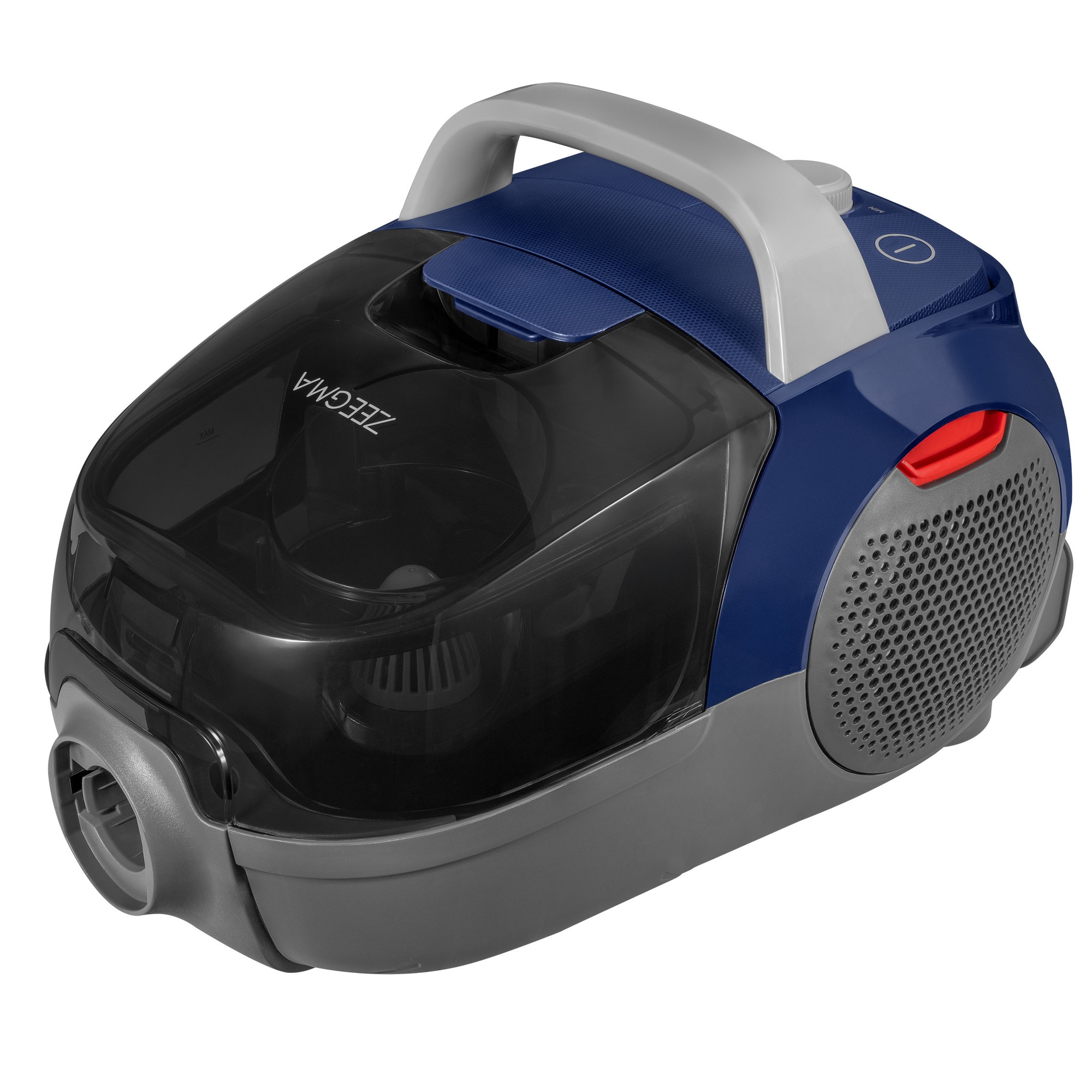 Aspirator cu sac Zeegma Zonder Verre Flow, Linisti, Aprinde 4L, Reglarea puterii, 21 000 Pa, Gri / Bleumarin