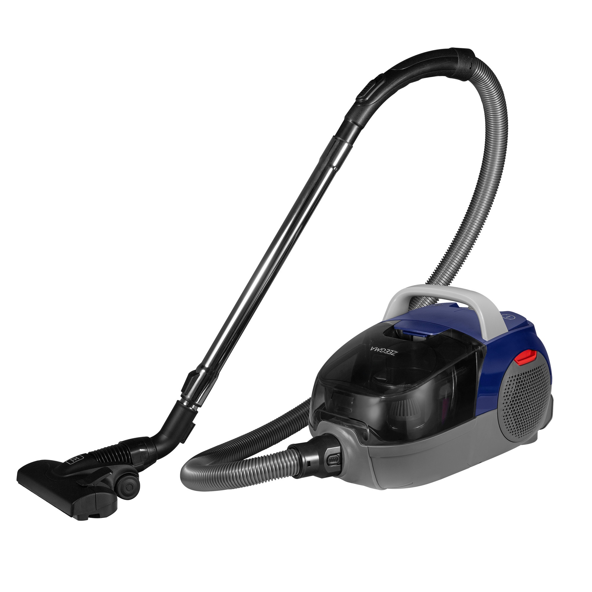 Aspirator cu sac Zeegma Zonder Verre Flow, Linisti, Aprinde 4L, Reglarea puterii, 21 000 Pa, Gri / Bleumarin