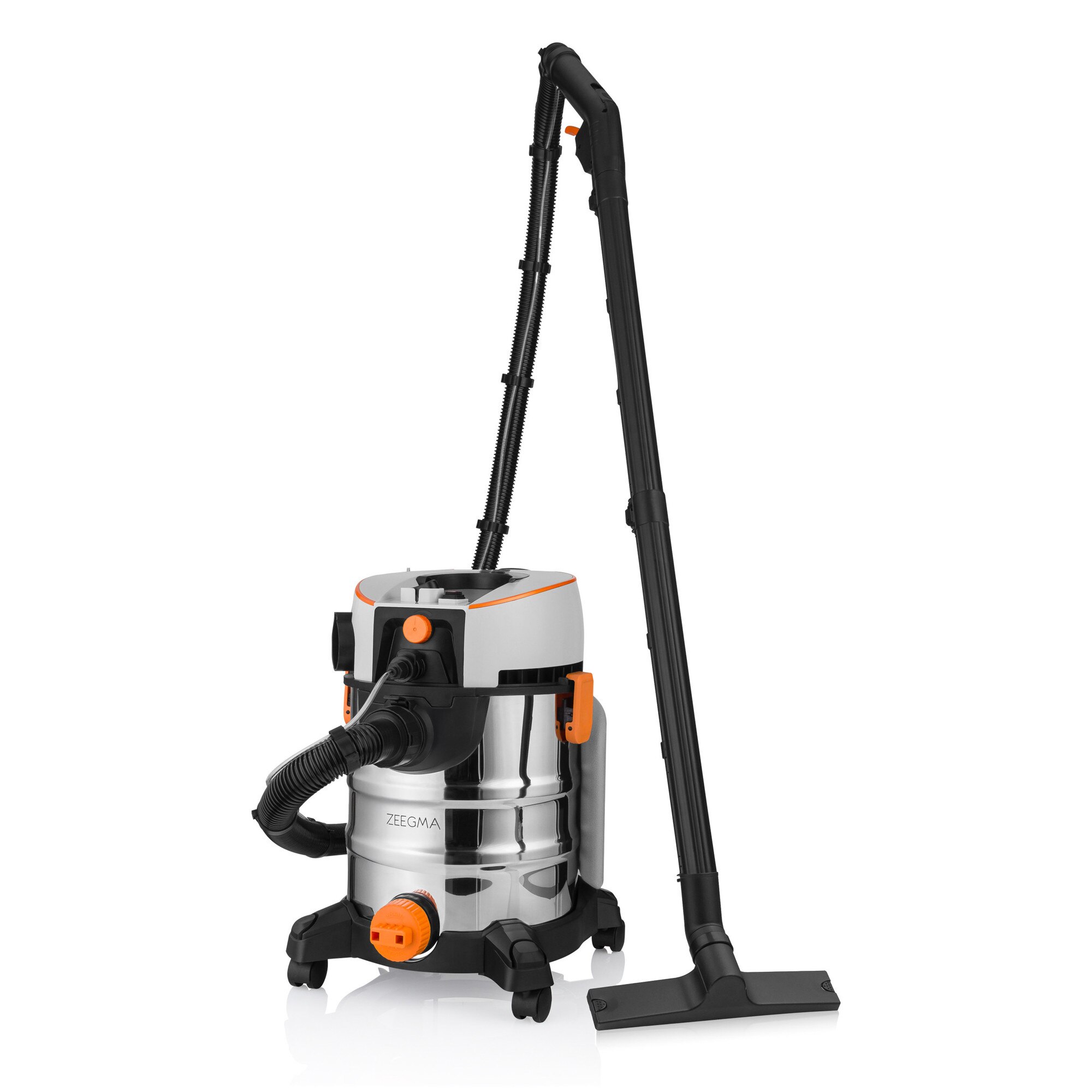 Aspirator de spalat umed uscat de palat tapiterii mochete si covoare Zeegma Zonder Aqua, 1400 W, 20L, uscat / umed, Gri