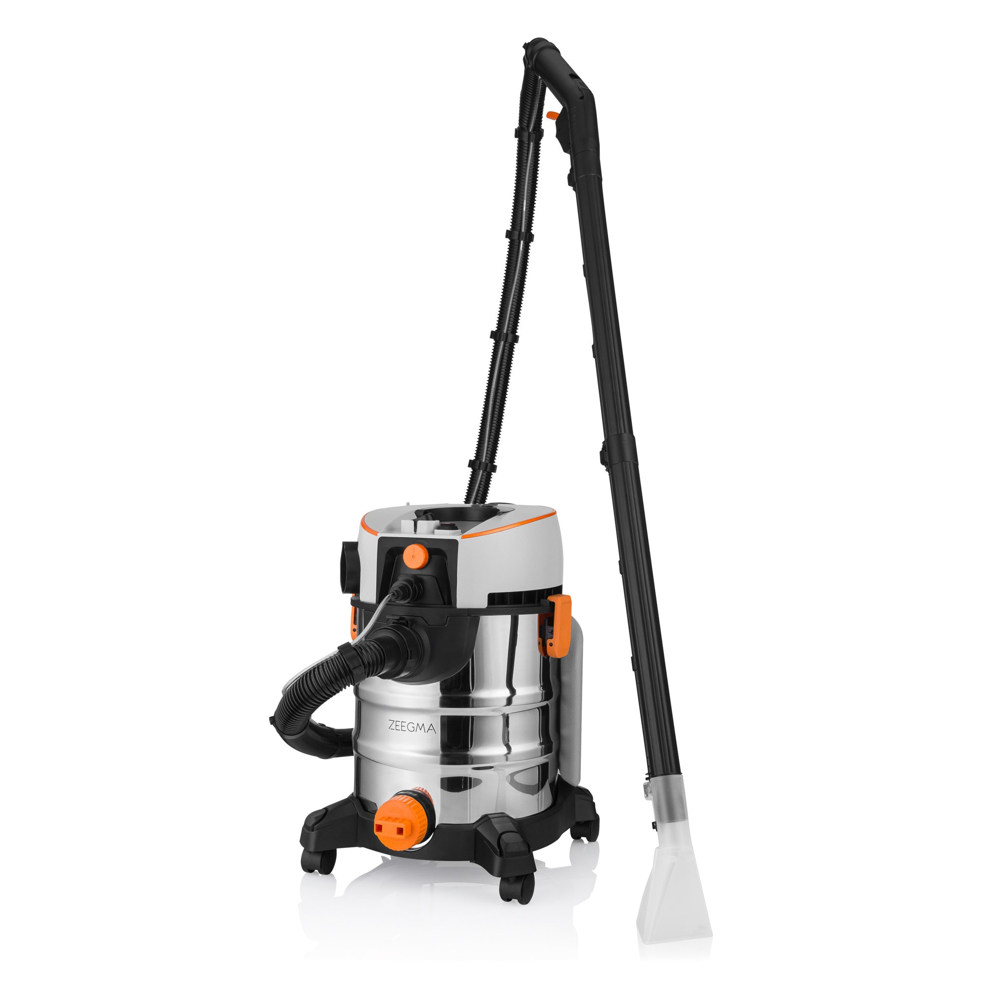 Aspirator de spalat umed uscat de palat tapiterii mochete si covoare Zeegma Zonder Aqua, 1400 W, 20L, uscat / umed, Gri