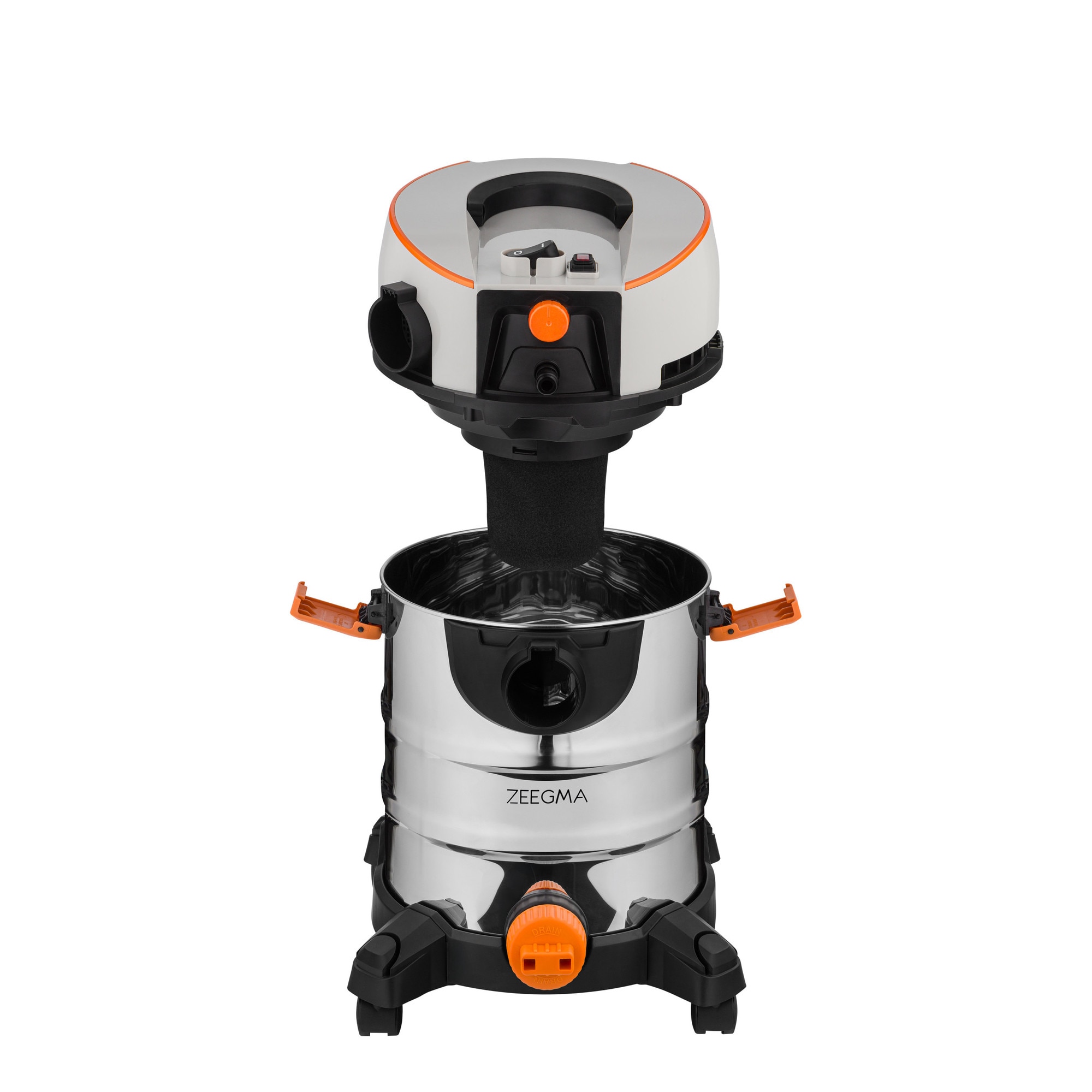 Aspirator de spalat umed uscat de palat tapiterii mochete si covoare Zeegma Zonder Aqua, 1400 W, 20L, uscat / umed, Gri