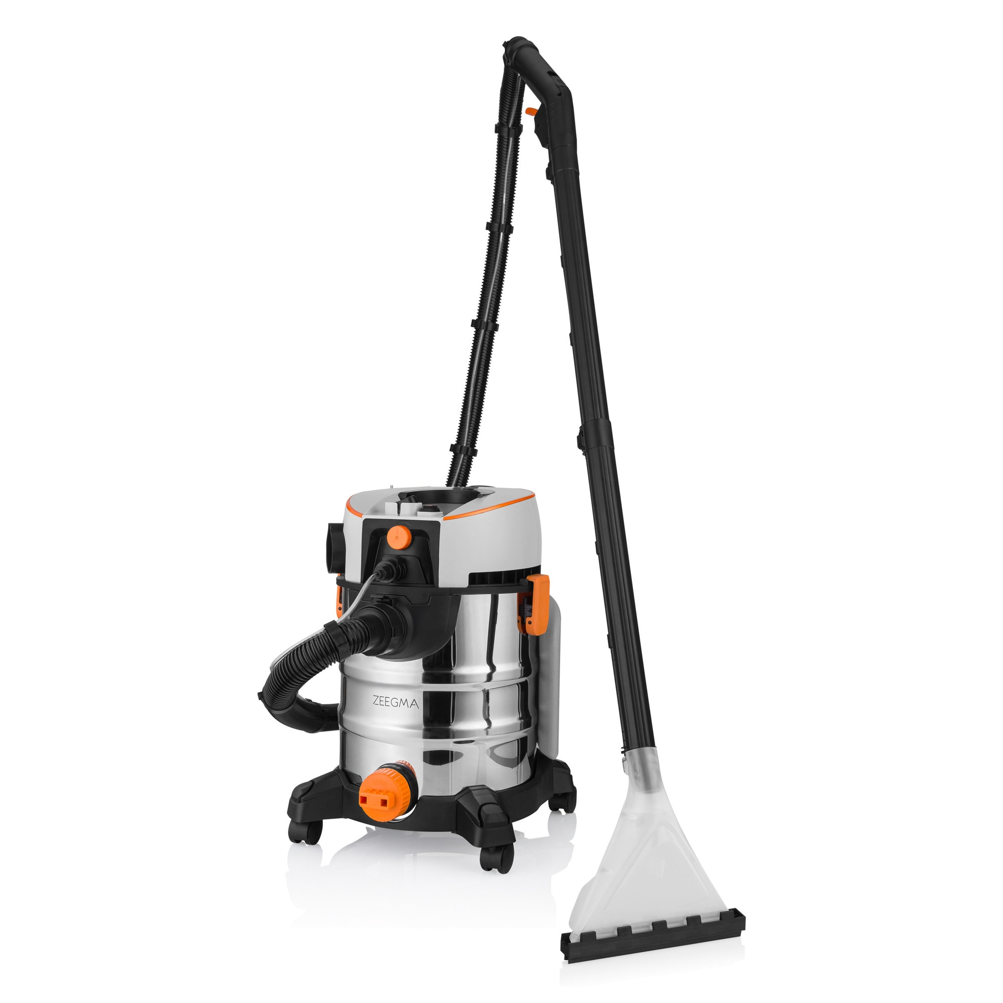 Aspirator de spalat umed uscat de palat tapiterii mochete si covoare Zeegma Zonder Aqua, 1400 W, 20L, uscat / umed, Gri