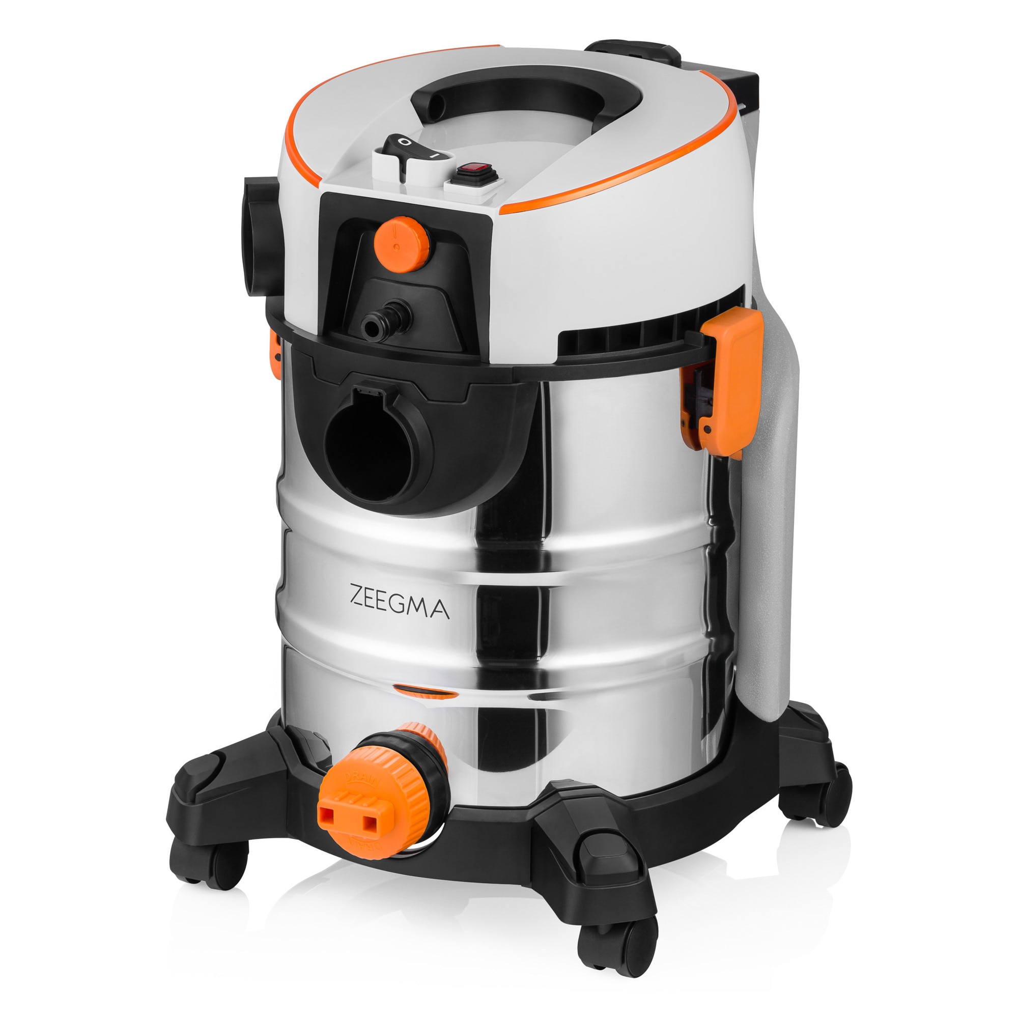 Aspirator de spalat umed uscat de palat tapiterii mochete si covoare Zeegma Zonder Aqua, 1400 W, 20L, uscat / umed, Gri