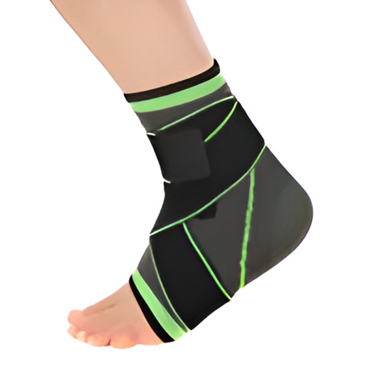 Ортеза за глезен с опора за връзки, еластична, черна, унисекс, размер M
