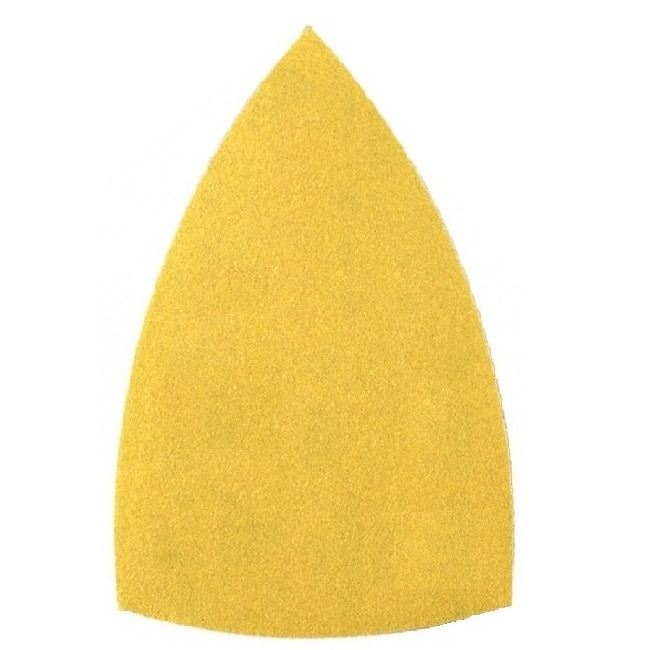 Set 10 buc triunghi abraziv DEERFOS CA331 GOLD 100x150 mm fara gauri granulatie 60, prindere arici (cu scai, velcro)