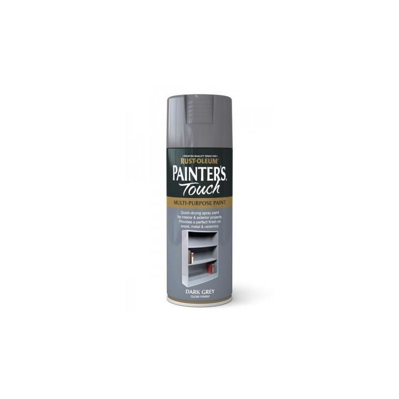 Vopsea Spray Painter’s Touch Dark Grey 400ml, Dark Grey Gloss