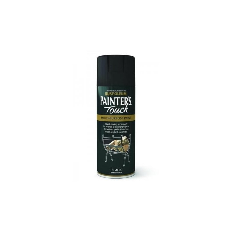 Vopsea Spray Painter’s Touch Satin Black 400ml, Satin Black
