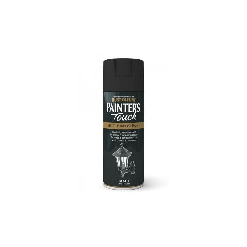 Vopsea Spray Painter’s Touch Matt Black 400ml, Matt Black