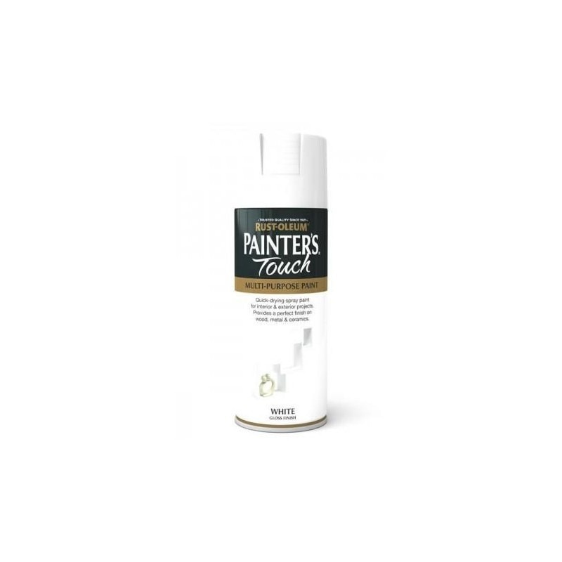 Vopsea Spray Painter’s Touch Gloss White 400ml, White Gloss