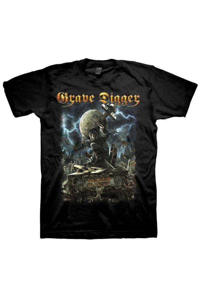 Tricou pentru barbati, Grave Digger, Exhumation Clan, Negru, S