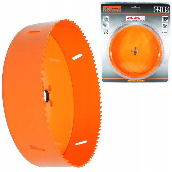 Carota bimetal 190 mm Richmann, HSS M3, pentru metal, PVC, lemn