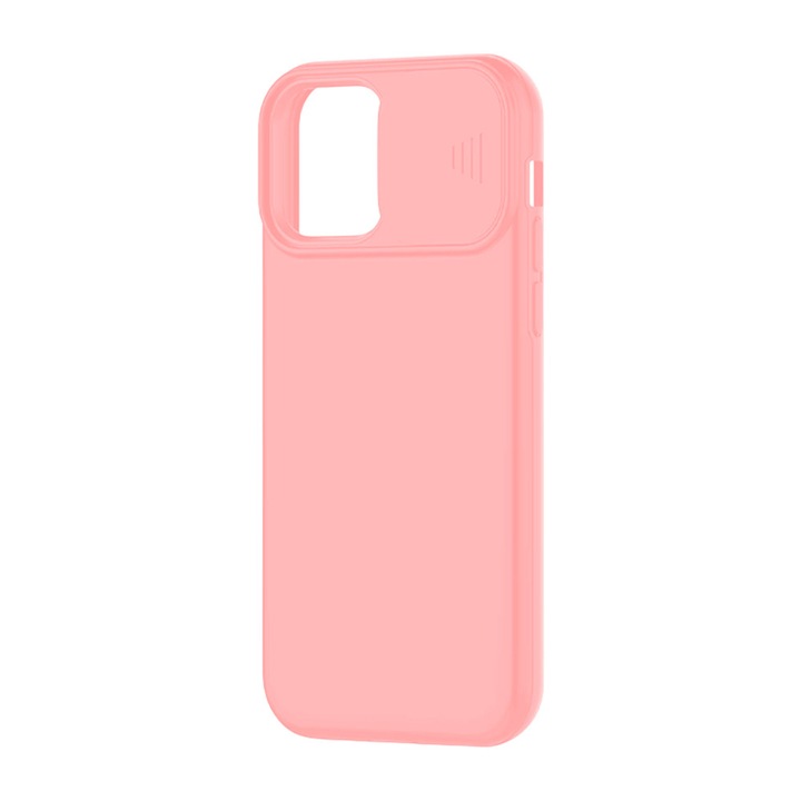 Szilikon tok, csúszó borítás Motorola Moto E30 / Moto E 40 készülékhez, adatvédelem, kameravédő, tartós, barackrózsaszín