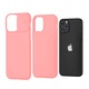 Силиконов калъф с плъзгащ се капак за Apple iPhone 12 Pro Max, поверителност, капак и защита на камерата, издръжлив, прасковено розов