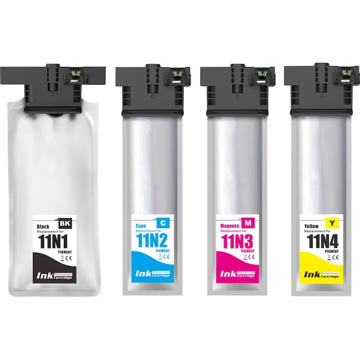 Set de 4 Cartuse T11N XL Black 10000 Pagini Cyan, Magenta, Yellow 5000 Pagini C13T11N140 Compatibile EPSON Work Force Pro EM-C800RDWF / EPSON Work Force Pro EP-C800RDW, Imago Print