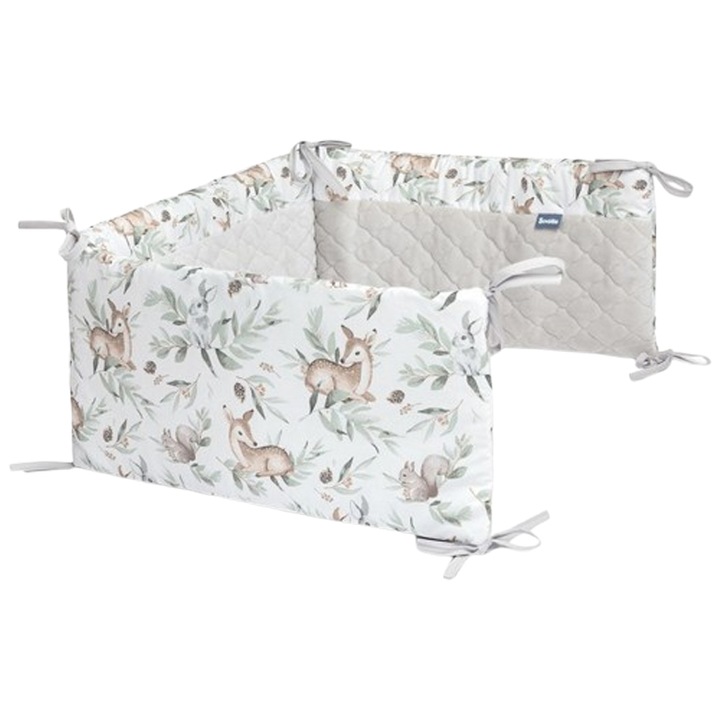 Странична защита за кошара, 180 x 30 см, Sensillo, 391151, Бяла