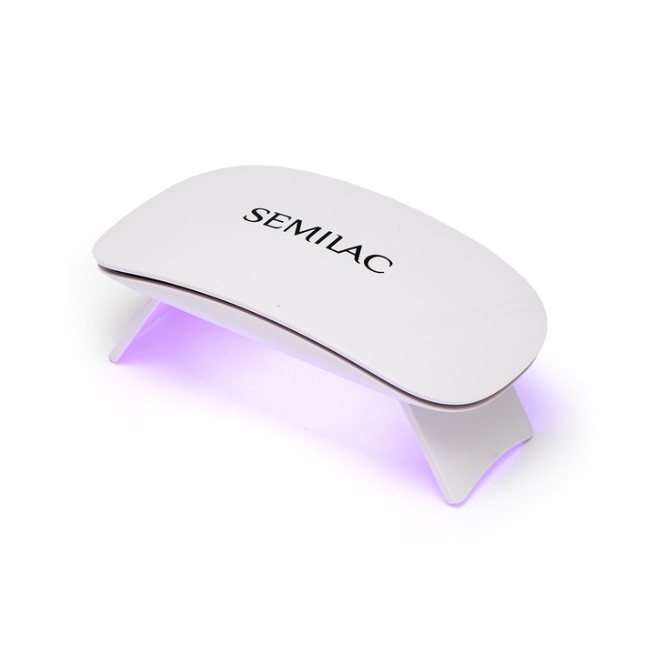 Semilac Travel 6W LED UV lámpa, összecsukható, magenta, kompakt