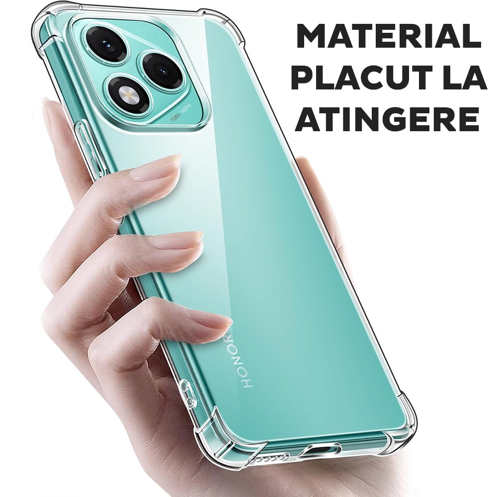 Husa pentru Honor X8d DaDen Antishock, Ultra Protection, Protectie colturi, Anti soc, Rezistenta la impact, Transparenta