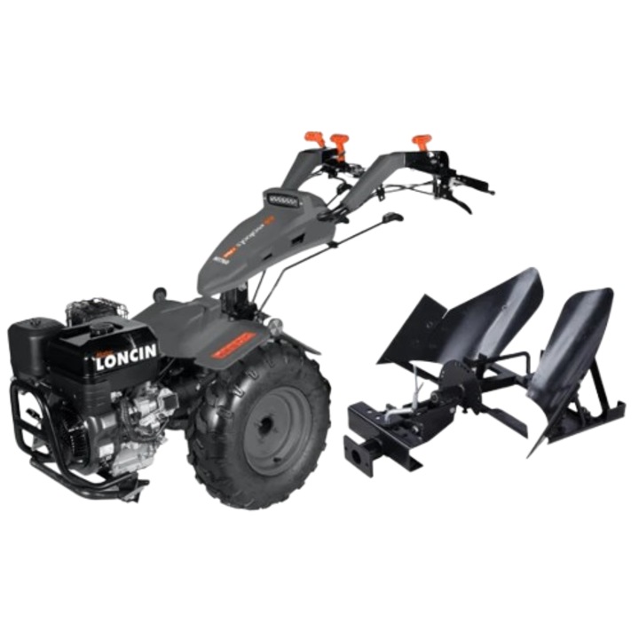 Motocultivator Evotools PLUS Loncin MT760 15CP cu Plug Reversibil, Pornire Electrică, 65cm, Benzină