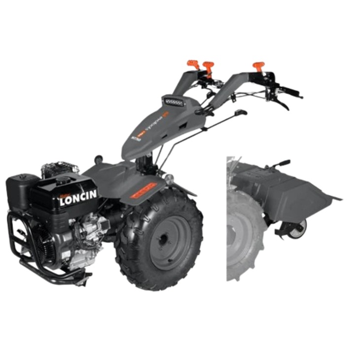 Motocultivator Evotools PLUS Loncin MT760 cu Freză, 15CP, 420cc, 65cm lățime de lucru