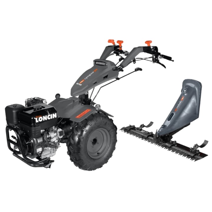 Motocultor Evotools PLUS Loncin MT760 cu Cositoare, 15CP, Pornire Electrică, 65cm