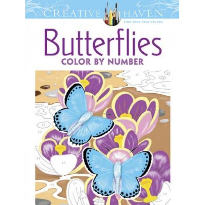 Creative Haven Butterflies Color by Number Coloring Book, Jan Sovak (Author)