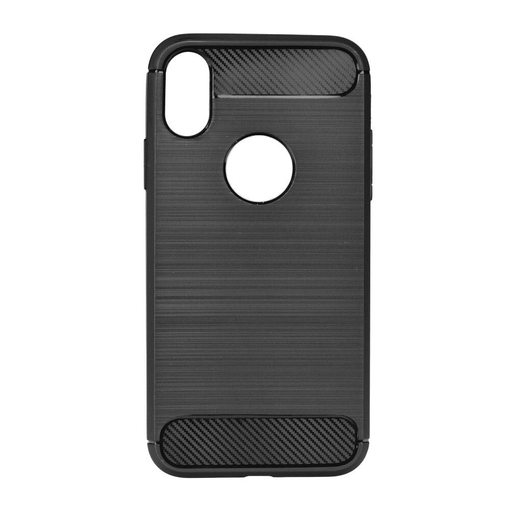 Husa Rugged Armor Brushed, Carbon, Negru, Apple iPhone X
