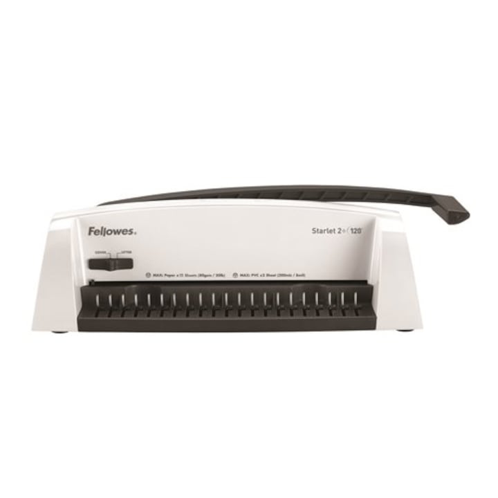 FELLOWES "Starlet 2+" spirálozógép, műanyag spirálkötéshez, manuális, 120 lap