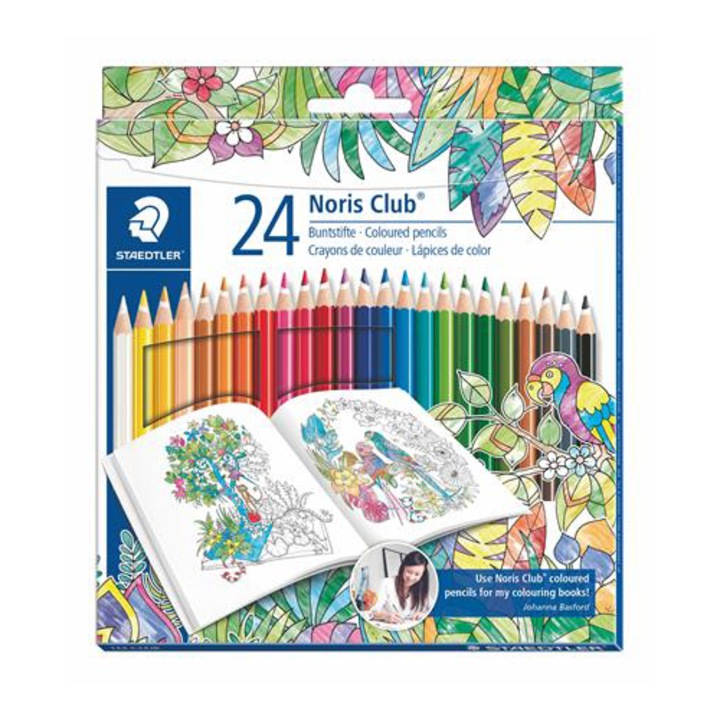 STAEDTLER Noris Club Színes ceruza készlet, hatszögletű, Johanna Basford lim.ed.