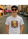 Tricou Barbat Tweety boy energy cu hanorac galben si sneakers urban, Barbat, 100% bumbac, Cri-Flo, Culoare Alb, Marime M