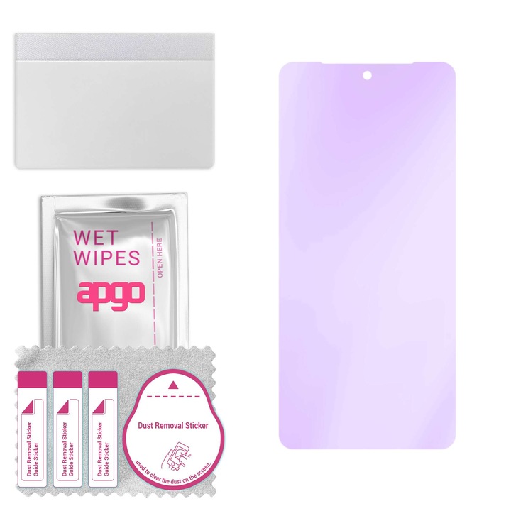 apgo ANTI-BLUE защитно стъкло за Asus Zenfone 12 Ultra – хибридно стъкло, протектор за екран, гланцово, професионално гъвкаво хибридно стъкло, 9H, пълно лепене