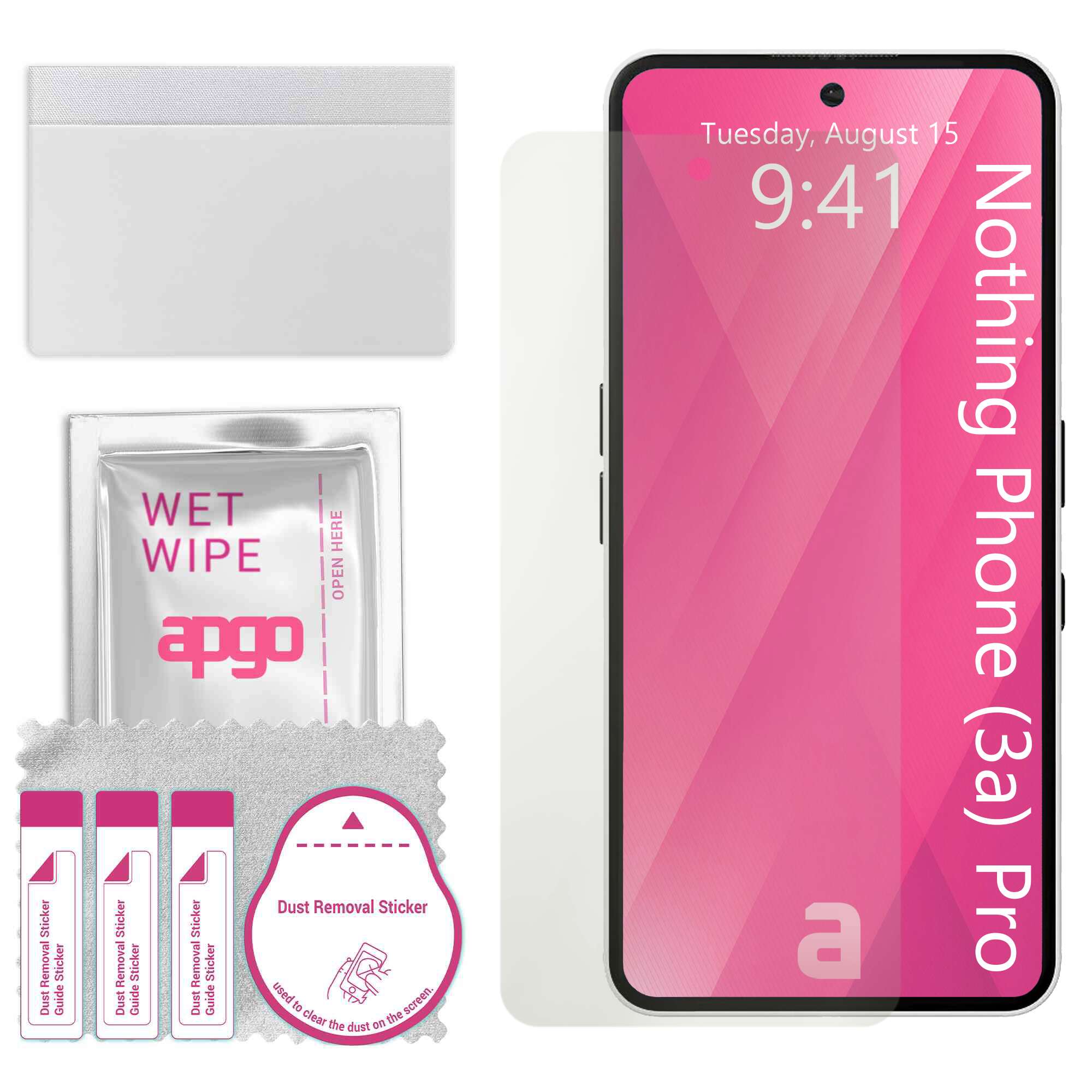 Folie de protectie MAT MATTE apgo pentru Nothing Phone (3a) Pro – autoadeziva, afisare completa, hidrogel, anti-zgarieturi, full glue, 5D