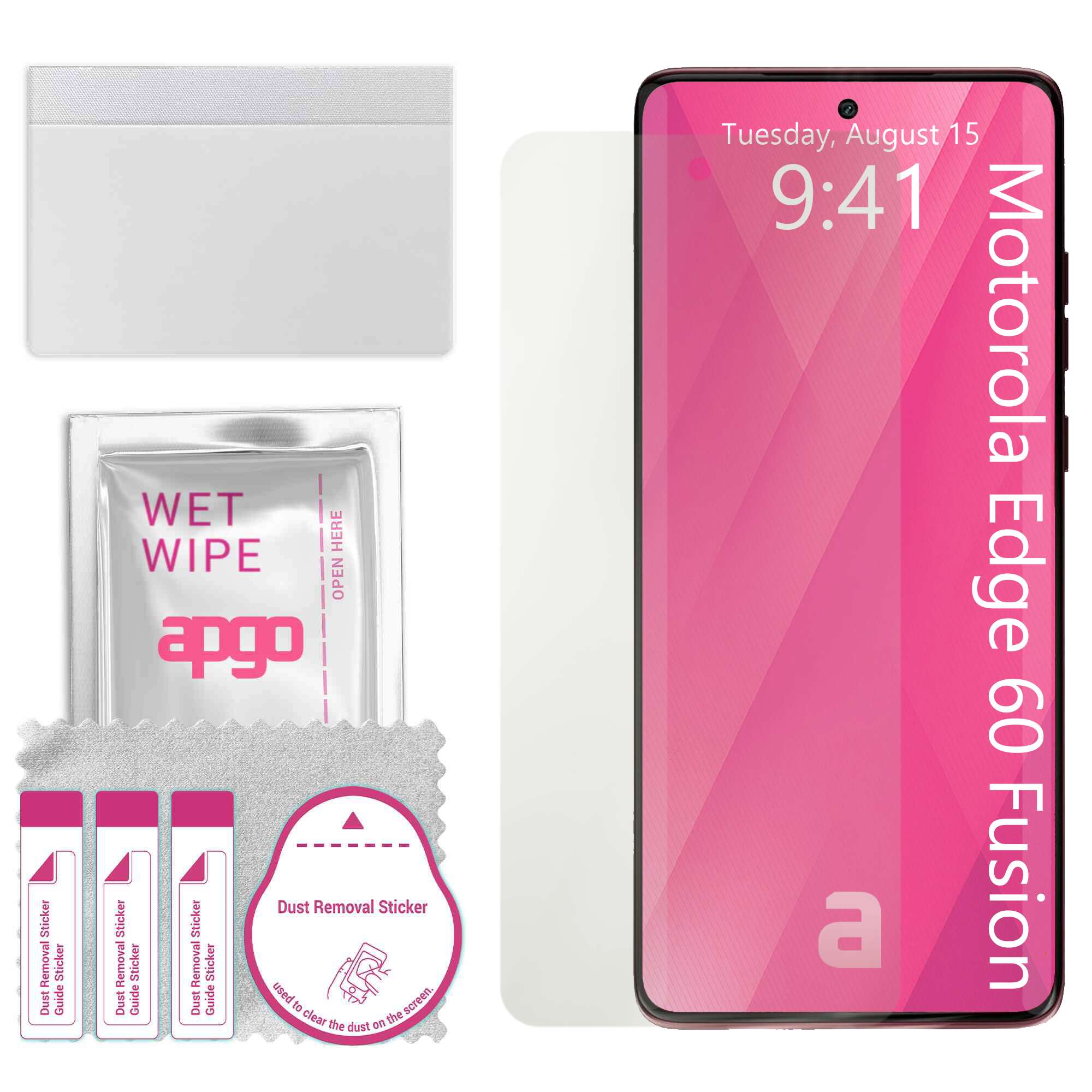 Folie de protectie MAT MATTE apgo pentru Motorola Edge 60 Fusion – autoadeziva, afisare completa, hidrogel, anti-zgarieturi, full glue, 5D