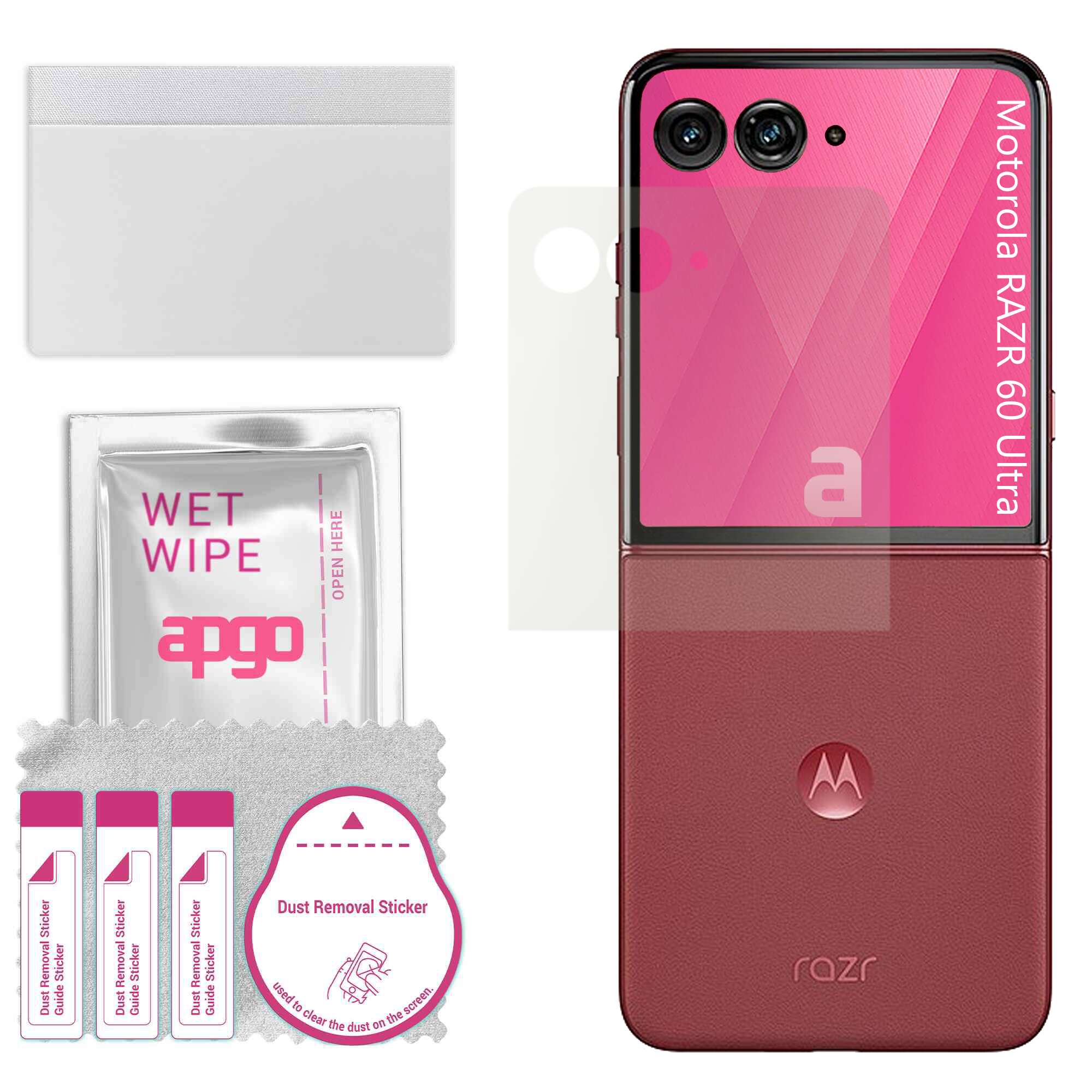 Folie de protectie MAT MATTE apgo pentru Motorola RAZR 60 Ultra – autoadeziva, afisare completa, hidrogel, anti-zgarieturi, full glue, 5D