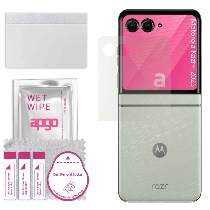 МАТОВ apgo протектор за екран за Motorola Razr Plus 2025 - самозалепващ се, цял дисплей, хидрогел, защита от надраскване, пълно лепене, 5D