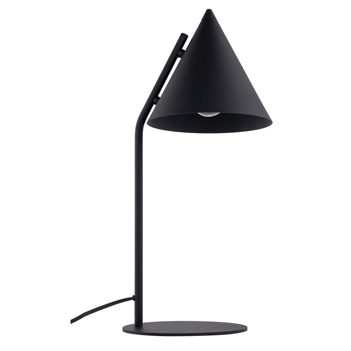 Lampa biurkowa CONO, neagra, 23x49cm, 1 sursa de lumina, E27