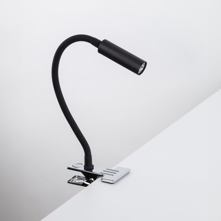 Veioza cu clema, TK Lighting, neagra, model 16025