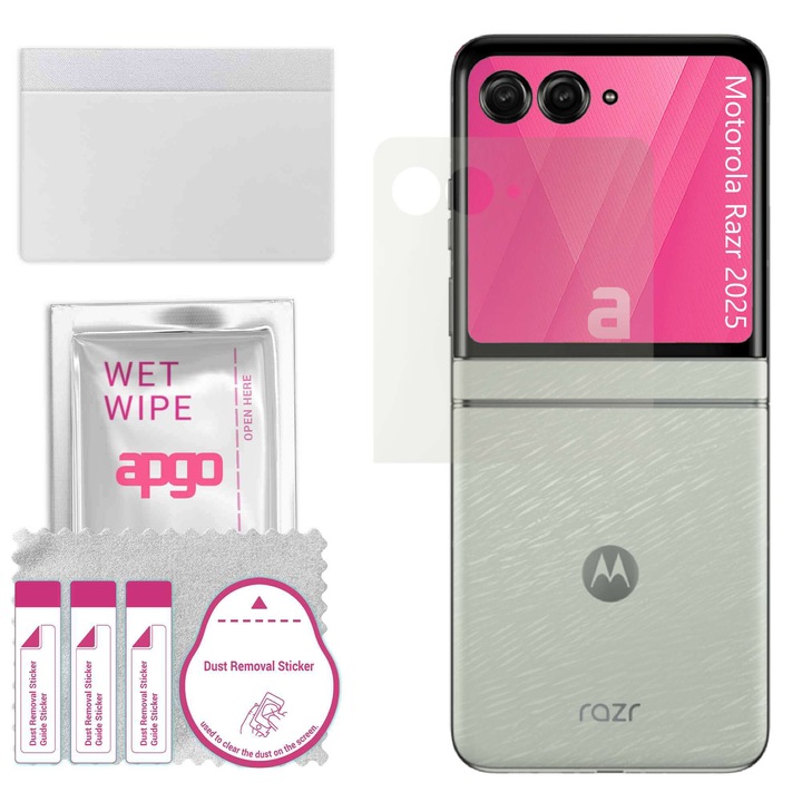 МАТОВ apgo протектор за екран за Motorola Razr 2025 - самозалепващ се, цял дисплей, хидрогел, защита от надраскване, пълно лепене, 5D