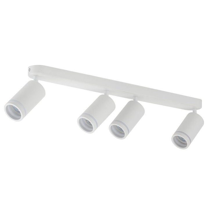 Таванна лампа с 4 прожектора TK Lighting, 6917, бяла