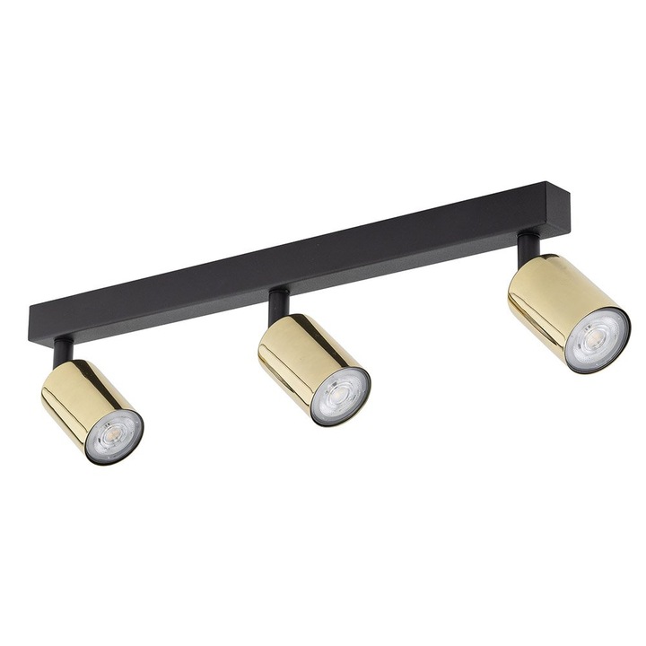 Plafoniera cu 3 spoturi TK Lighting, model 5968, aurie