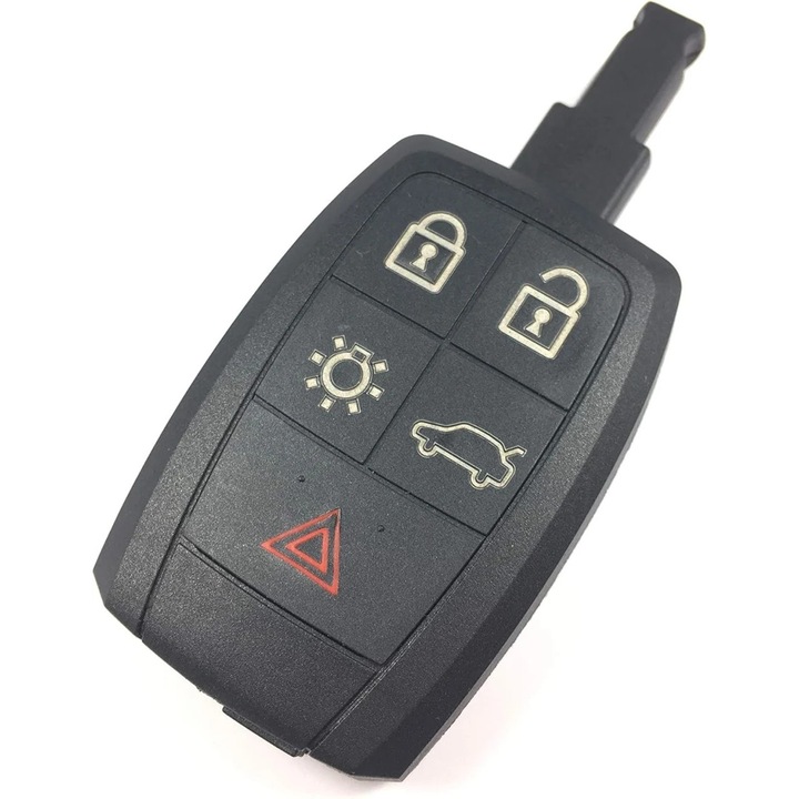 Techstar 5 gombos autókulcs, Volvo C30, S40, V50, C70 modellekhez kompatibilis – kulcs nélküli nyitású modell, kártyás típus – chip nélkül, elektronika nélkül