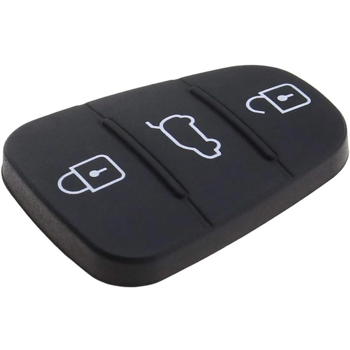 3 gombos autókulcs gumi membrán – Kompatibilis Hyundai i10, i20, i30, ix35, ix45, Elantra, Tucson, Santa Fe, Veloster, Solaris modellekkel – Távirányító alkatrész