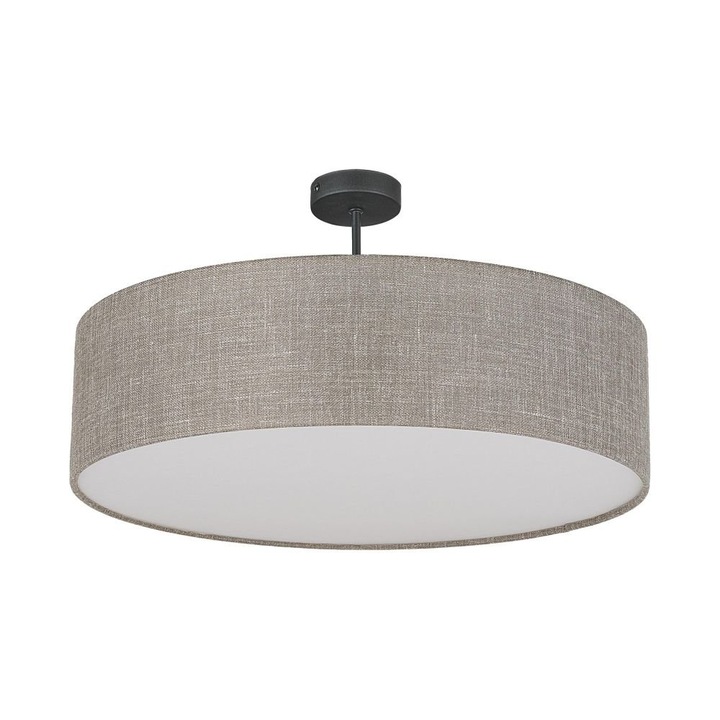 Таванна лампа с модел RONDO LINEN 600, TK Lighting, бяло/сиво