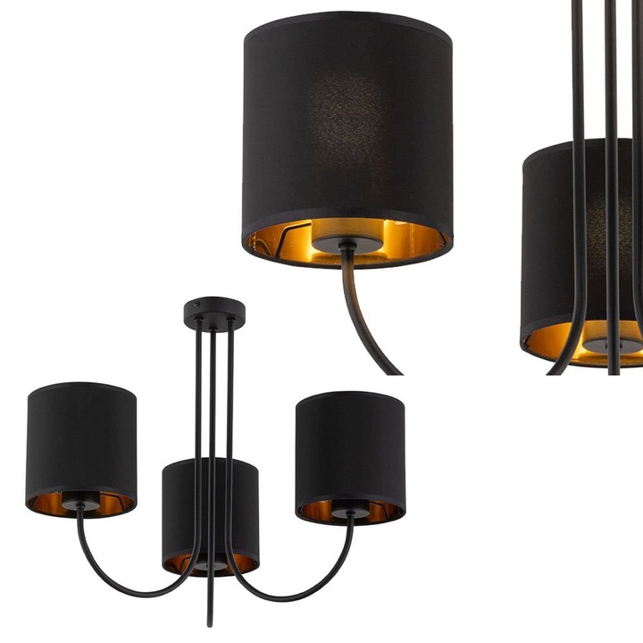 Lustra TK Lighting TORENS, negru, 50x50cm