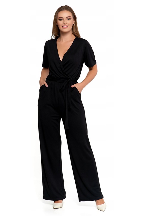 Salopeta dama, Moraj, eleganta cu maneca scurta, negru