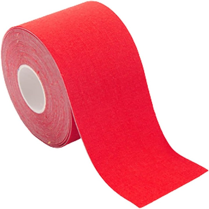 Banda Elastica Kinesiologica, MOOD (BE AUTHENTIC), Bumbac, 5cm x 5m - Rosu