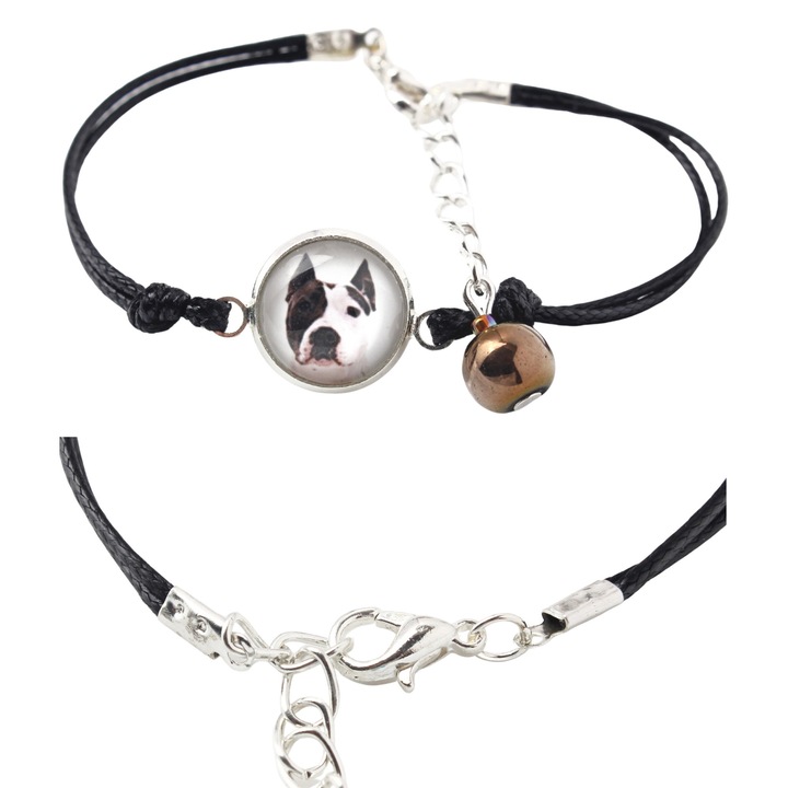 Bratara personalizata cu fotografie, Art-Dog, 16-18,5 cm, argintie, set cu cutie de prezent